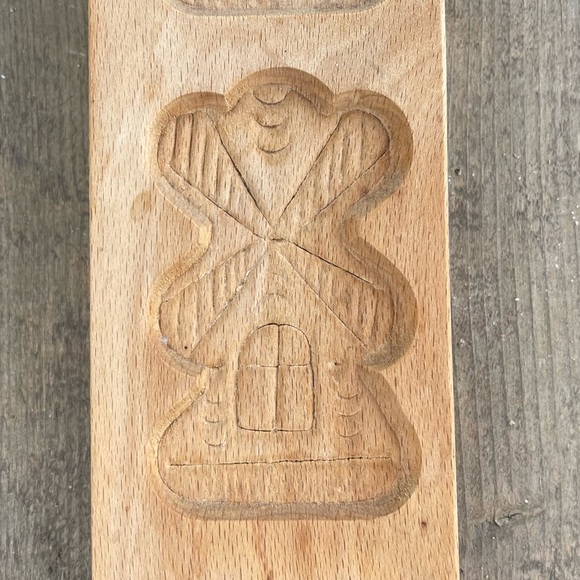 Vintage Wooden Dutch Butter Mold Cookie Press - Picture 4 of 15